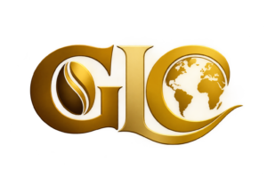 premium gold gic coffee globe logo
